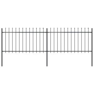 Pood24 terava otsaga aed, terasest, 3,4 x 1 m, must
