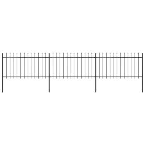 Pood24 terava otsaga aed, terasest, 5,1 x 1 m, must