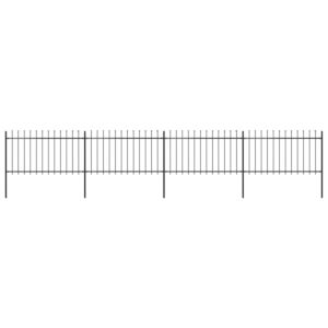 Pood24 terava otsaga aed, terasest, 6,8 x 1 m, must