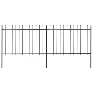 Pood24 terava otsaga aed, terasest, 3,4 x 1,2 m, must