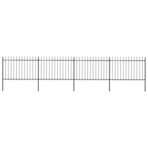 Pood24 terava otsaga aed, terasest, 6,8 x 1,2 m, must