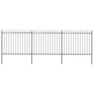 Pood24 terava otsaga aed, terasest, 5,1 x 1,5 m, must