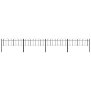 Pood24 kumerate otstega aed, teras, 6,8 x 0,6 m, must