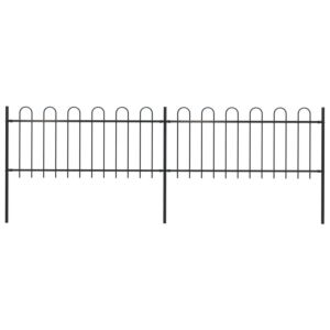 Pood24 kumerate otstega aed, teras, 3,4 x 0,8 m, must