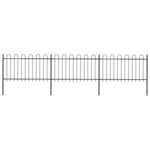 Pood24 kumerate otstega aed, teras, 5,1 x 1 m, must