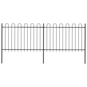 Pood24 kumerate otstega aed, teras, 3,4 x 1,2 m, must