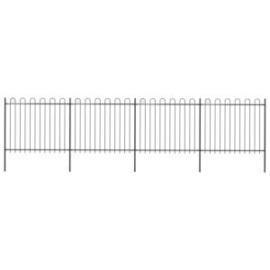 Pood24 kumerate otstega aed, teras, 6,8 x 1,5 m, must