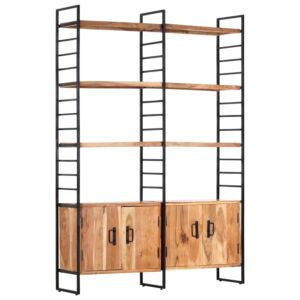 POOD24 Книжный шкаф с 4 полками 124 x 30 x 180 см из массива акации