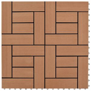 POOD24 Террасная плитка 22 шт, 30 x 30 см, 2 м², ДПК, коричневый