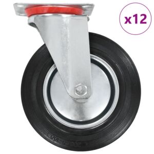 Pood24 pöörlevad rattad, 12 tk, 200 mm