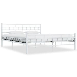 Pood24 voodiraam, valge, metallist, 160 x 200 cm