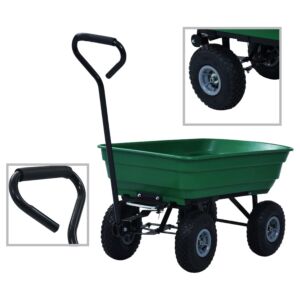 Pood24 aia kallutatav käsikäru  300 kg 75 l roheline