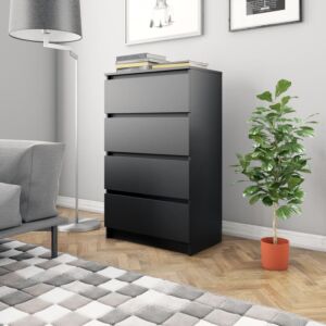 POOD24 комод, черный, 60x35x98,5 см, ДСП
