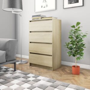Комод Pood24, дуб Сонома, ДСП 60x35x98,5 см