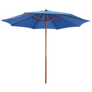 Pood24 päikesevari puust postiga 300 x 258 cm, sinine