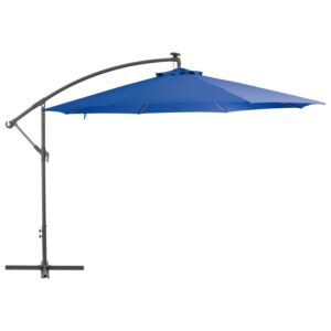 Pood24 konsooldisainiga päikesevari, alumiiniumpost, 350 cm, sinine