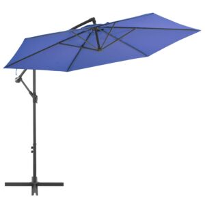 Pood24 konsooldisainiga päikesevari, alumiiniumpost, 300 cm, sinine