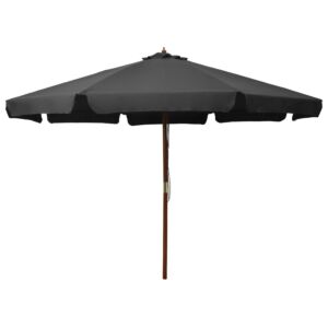 Pood24 päikesevari puust postiga 330 cm, antratsiithall