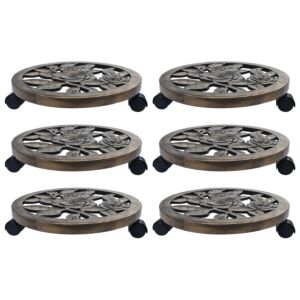 Pood24 ratastel taimealus 6 tk, pronks, 38 cm, plast