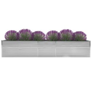 Pood24 aia taimelava tsingitud teras 400 x 80 x 45 cm hall