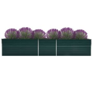 Pood24 aia taimelava tsingitud teras 400 x 80 x 45 cm roheline