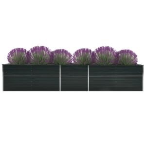 Pood24 aia taimelava tsingitud teras 400 x 80 x 77 cm antratsiithall