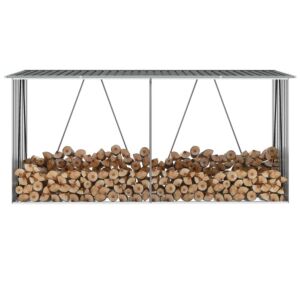 Pood24 puukuur tsingitud terasest, 330 x 84 x 152 cm, antratsiithall