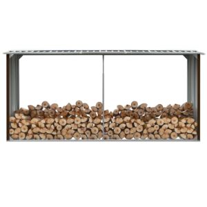 Pood24 puukuur tsingitud terasest, 330 x 92 x 153 cm, pruun