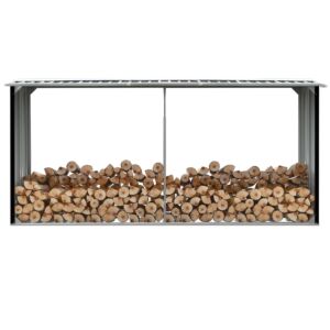 Pood24 puukuur tsingitud teras, 330 x 92 x 153 cm, antratsiithall