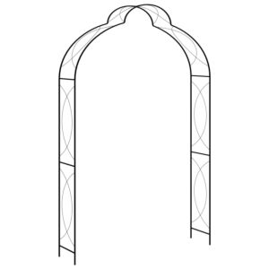 Pood24 aiakaar, must, 150 x 34 x 240 cm, raud  