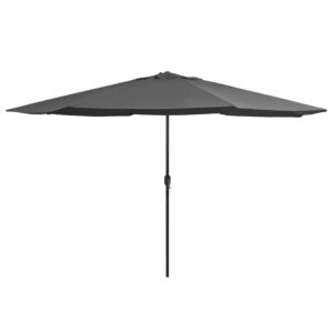 Pood24 päikesevari metallpostiga 400 cm, antratsiithall