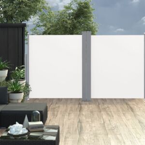 Pood24 lahtitõmmatav topelt terrassi külgsein, 170 x 600 cm, kreemjas