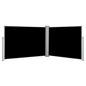 Pood24 lahtitõmmatav külgsein, must, 100 x 1000 cm 
