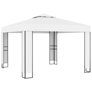 Pood24 varjualune, topeltkatusega, 3 x 3 m, kreemjasvalge