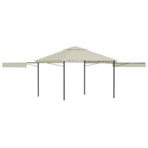 Pood24 varjualune, topeltkatusega, 3x3x2,75 m, kreemjasvalge, 180 g/m²
