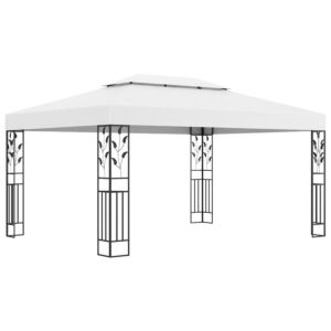 Pood24 varjualune, topeltkatusega, 3 x 4 m, valge
