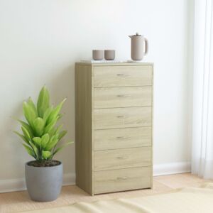 POOD24 комод с 6 ящиками Дуб Сонома 50x34x96 см ДСП