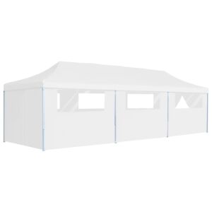 Pood24 kokkupandav pop-up peotelk 8 külgseinaga 3 x 9 m valge