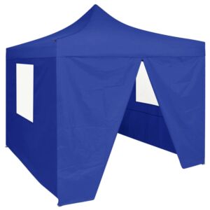 Pood24 professionaalne kokkupandav peotelk 4 seina 2 x 2 teras sinine