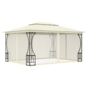 Pood24 kardinatega varikatus, 300 x 400 x 265 cm, kreemjasvalge