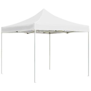Pood24 kokkupandav peotelk seintega, alumiinium, 2 x 2 m, valge