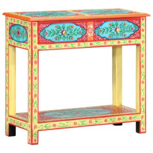 Консоль POOD24 с ручной росписью, 80 x 35 x 75 см, прочное дерево манго