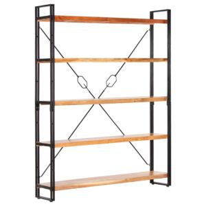 POOD24 Книжный шкаф с 5 полками, 140 x 30 x 180 см, древесина акации