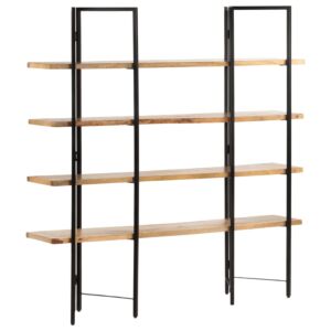 POOD24 Книжная полка с 4 полками 160 x 35 x 160 см из прочного дерева манго