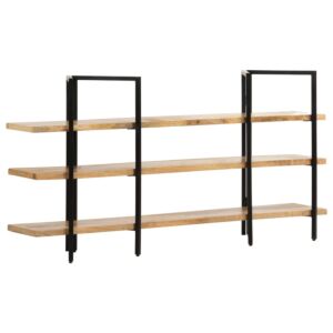 POOD24 Книжный шкаф с 3 полками, 160 x 31 x 80 см, дерево манго