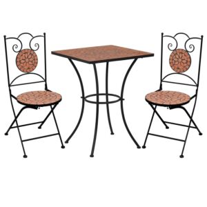 Pood24 3-kohaline bistrookomplekt, keraamilised plaadid, terrakota