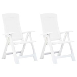 Pood24 allalastava seljatoega aiatoolid, 2 tk, plast, valge