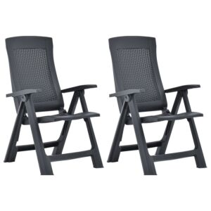 Pood24 allalastava seljatoega aiatoolid, 2 tk, plast, antratsiithall