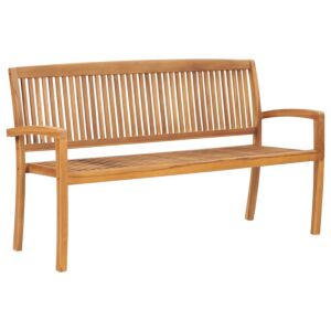 Pood24 3-kohaline virnastatav aiapink lauaga 159 cm, toekas tiikpuit