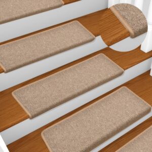 POOD24 коврики для лестниц 15 шт, 65 x 25 см, светло-коричневые